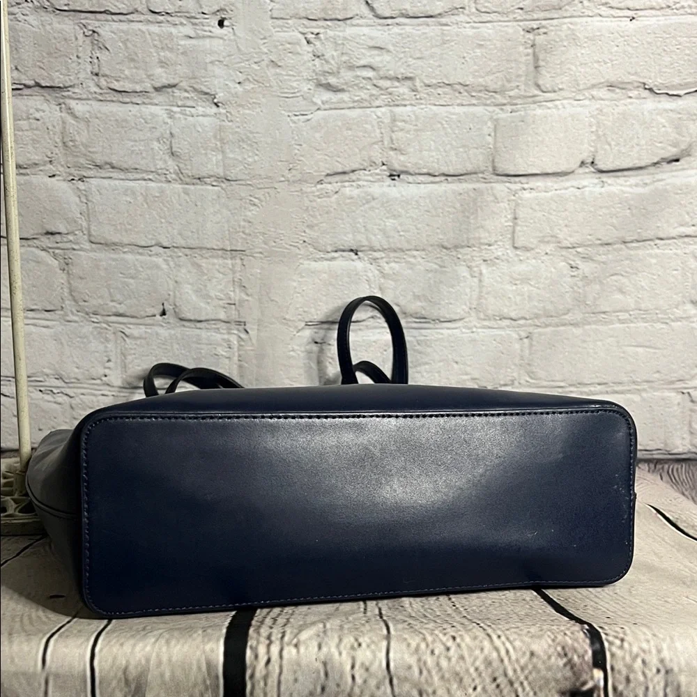 * Kate Spade New York Jana tote bag in navy smooth leather with a tassel detail